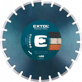 Extol Industrial  Kotúč diamantový rezný segmentový na ASFALT,  suché rezanie,  O 400x25, 4x3, 5mm značky Extol Industrial