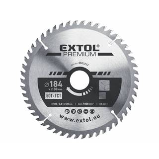 Extol Premium  Kotúč pílový s SK plátkami,  Ø184x3, 2x30mm,  50z,  EXTOL PREMIUM značky Extol Premium