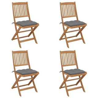 Petromila   Skladacie záhradné stoličky s podložkami 4 ks akáciový masív značky Petromila
