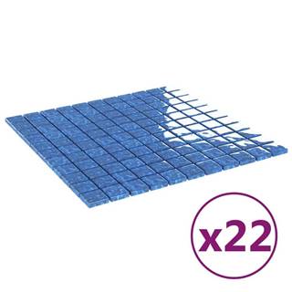 Vidaxl  Mozaikové dlaždice 22 ks,  modré 30x30 cm,  sklo značky Vidaxl