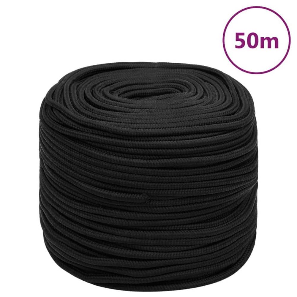 Vidaxl  Lodné lano čierne 8 mm 50 m polypropylén značky Vidaxl
