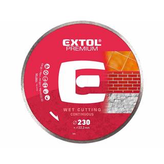 Extol Premium Kotúč rezný diamantový plný,  230mm,  EXTOL PREMIUM