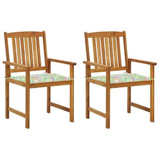 Petromila vidaXL Záhradné stoličky s podložkami 2 ks,  akáciový masív
