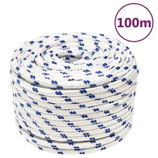 Vidaxl Lodné lano biele 12 mm 100 m polypropylén