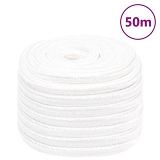 Vidaxl Lodné lano biele 20 mm 50 m polypropylén