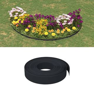 Vidaxl Záhradná obruba čierna 10 m 10 cm polyetylén