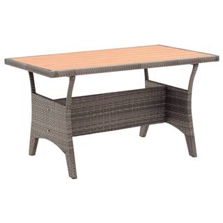 Vidaxl  Záhradný stôl sivý 120x70x66 cm polyratanový značky Vidaxl