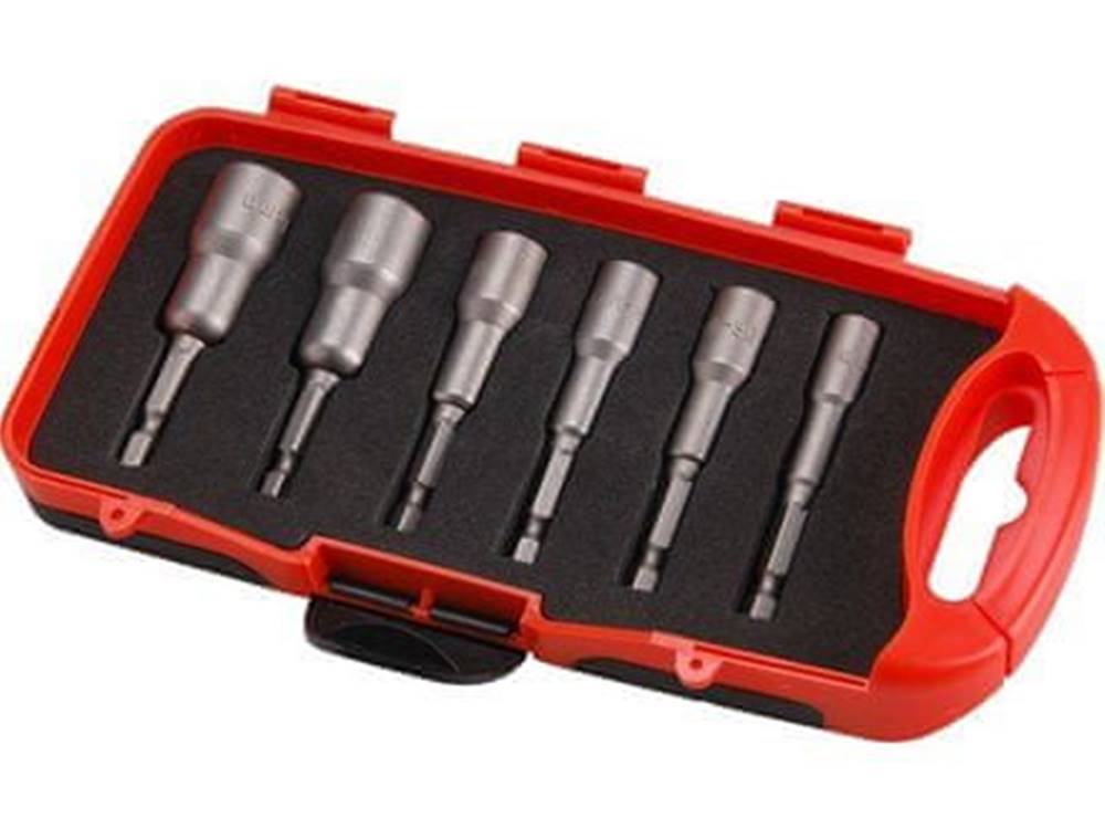 Extol Premium  Kľúče nástrčné do vŕtačky (8819630) magnetické so 6-hrannou stopkou 1/4″,  sada 6ks,  6-13mm značky Extol Premium