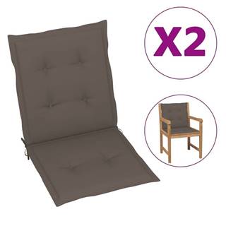 Vidaxl Podložky na záhradné stoličky 2 ks,  sivohnedé 100x50x3 cm