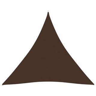 Vidaxl Tieniaca plachta oxfordská látka trojuholníková 4x4x4 m hnedá
