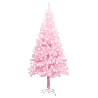 Vidaxl  Umelý vianočný stromček s LED a podstavcom ružový 120 cm PVC značky Vidaxl