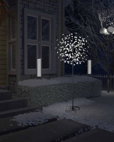 Vidaxl Vianočný stromček 200 LED studené biele svetlo kvety čerešne 180 cm