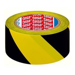 Tesa  páska výstražná 50mmx33m ŽL-ČER samolepiace značky Tesa
