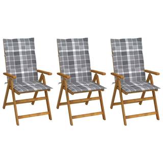 Vidaxl  Skladacie záhradné stoličky s podložkami 3 ks akáciový masív značky Vidaxl