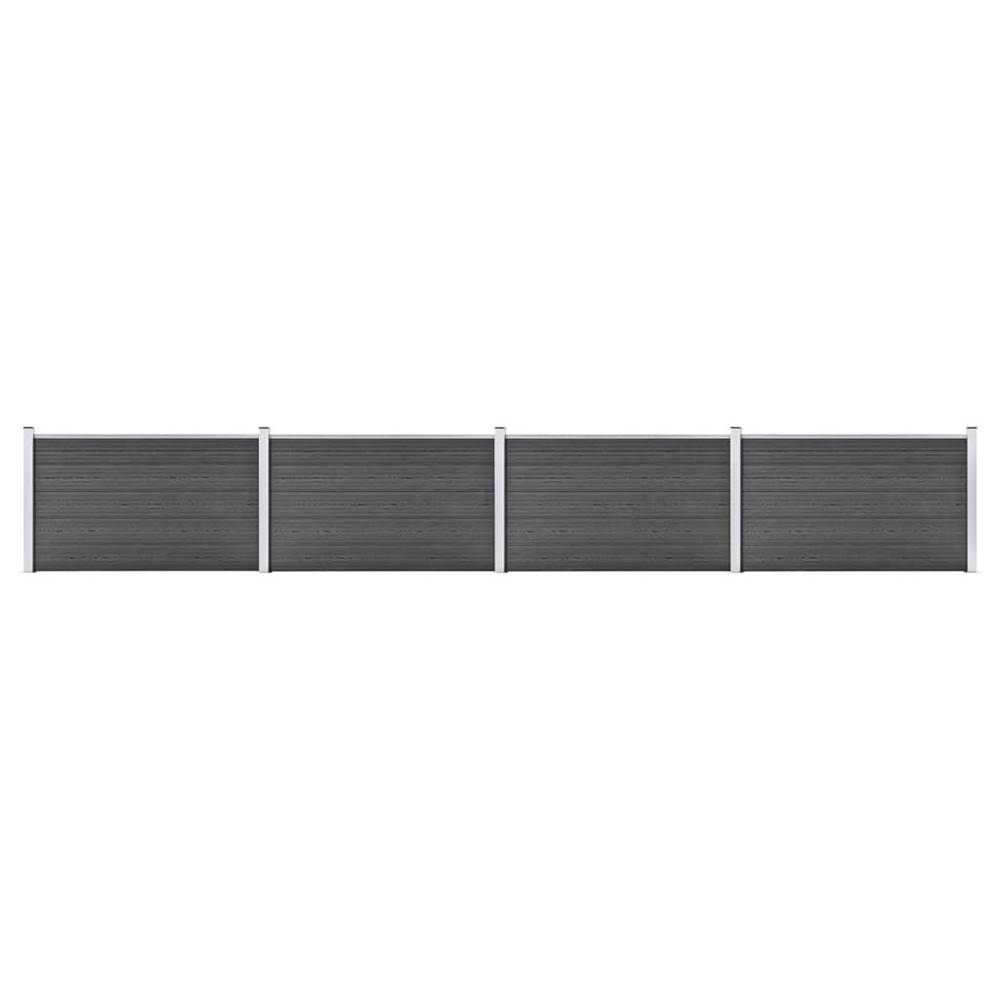 Petromila   Sada plotových panelov WPC 699x105 cm čierna značky Petromila