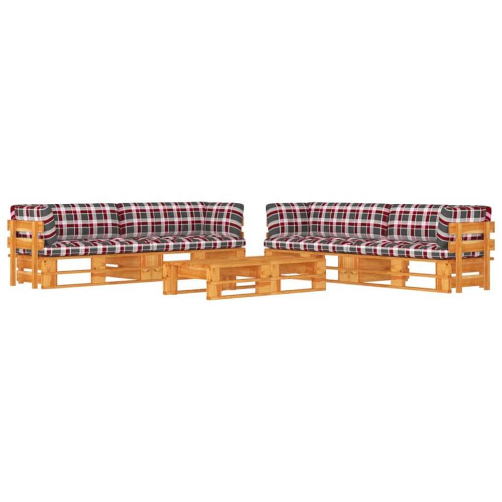 Vidaxl  6-dielna sedacia súprava z paliet,  borovicové drevo,  medovo hnedá značky Vidaxl