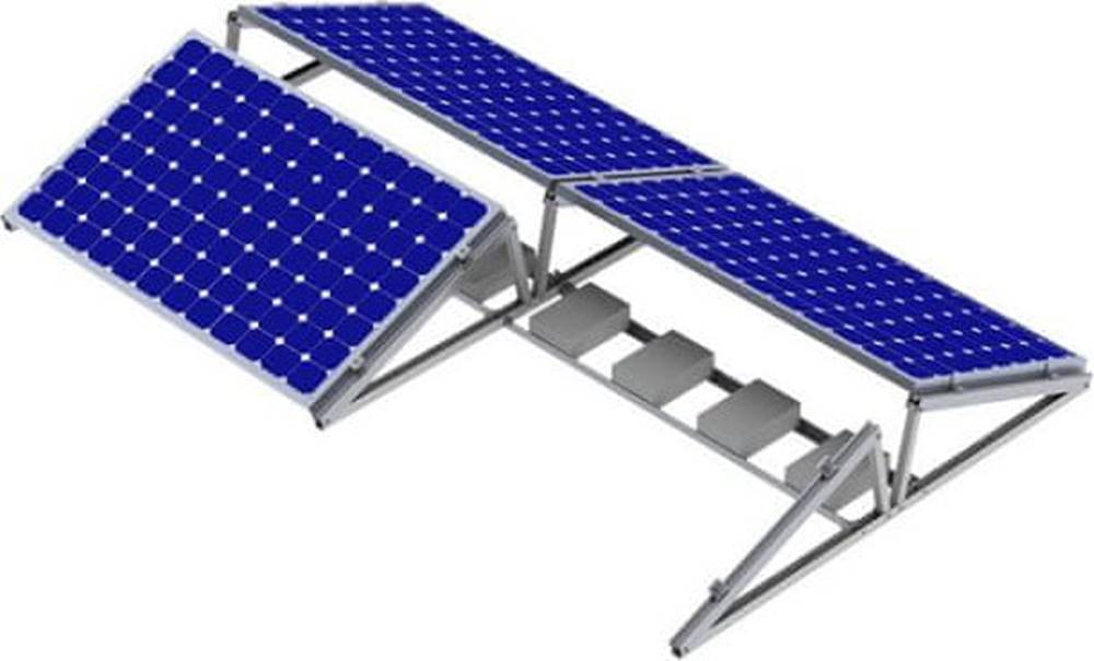 4DAVE  Solarmi kompletní držák SC pro uchycení 8ks sol. panelů na plochou střechu,  typ východ-západ,  35mm,  1134mm značky 4DAVE