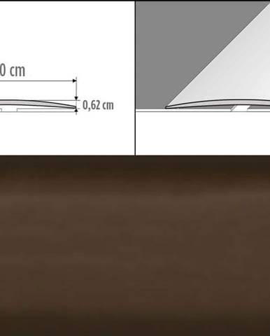 Effector Prechodové lišty A72 - SAMOLEPIACE šírka 10 x výška 0, 62 x dĺžka 100 cm - bronz