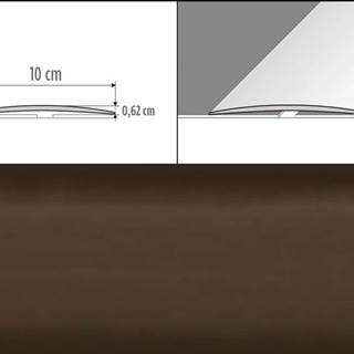 Effector  Prechodové lišty A72 - SAMOLEPIACE šírka 10 x výška 0, 62 x dĺžka 100 cm - bronz značky Effector