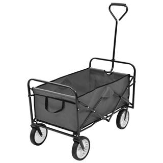 Vidaxl  Skladací ručný vozík,  oceľ,  sivý značky Vidaxl