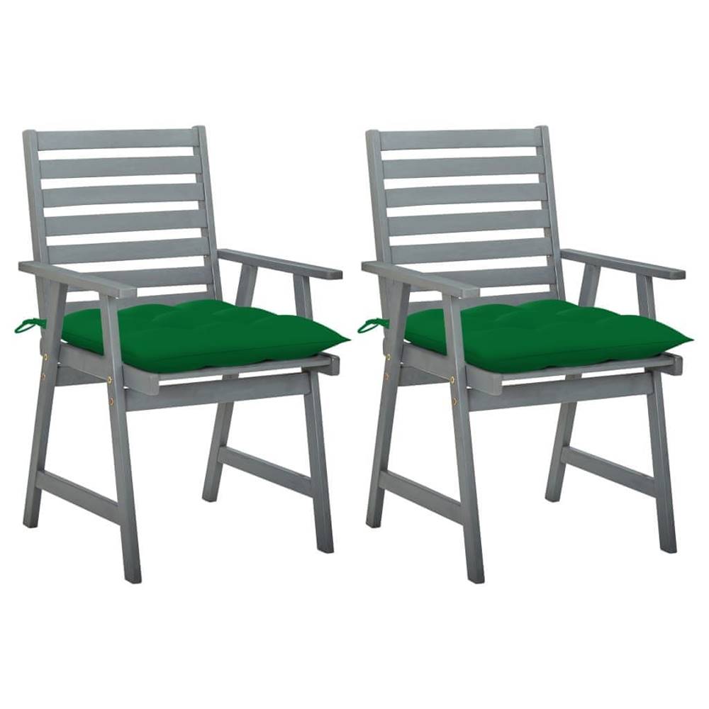 Vidaxl  Záhradné jedálenské stoličky s vankúšmi 2 ks akáciový masív značky Vidaxl