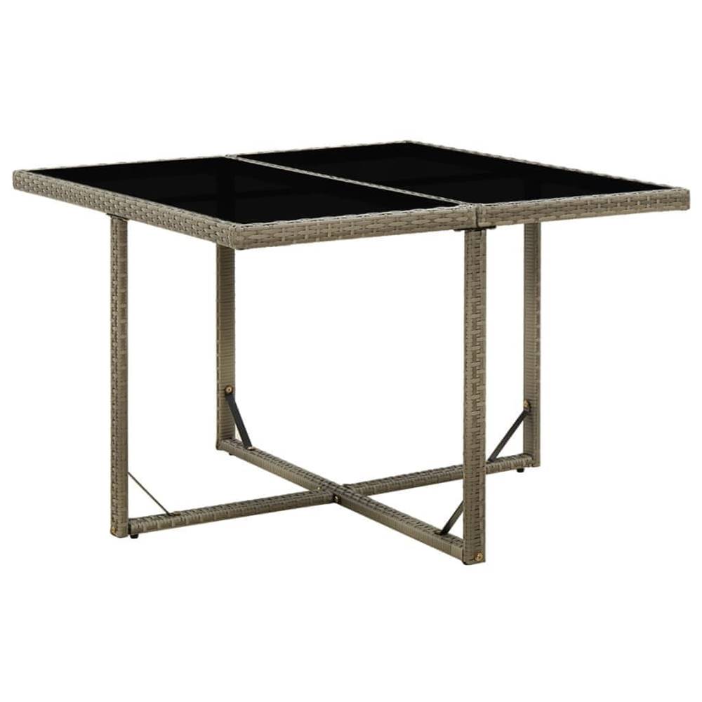 Vidaxl  Záhradný stôl 109x107x74 cm polyratan a sklo značky Vidaxl