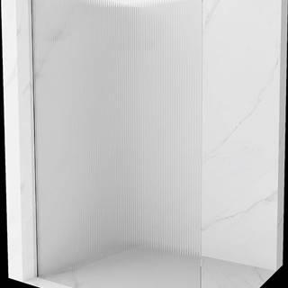 Mexen  Kioto,  sprchová zástena 110 x 200 cm,  8mm sklo s rebrovým vzorom,  chrómový profil,  800-110-101-01-09 značky Mexen