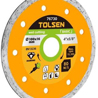 Tolsen Tools  Diamantový rezný kotúč na rezanie za mokra 115x22.2 mm,  TOLSEN značky Tolsen Tools