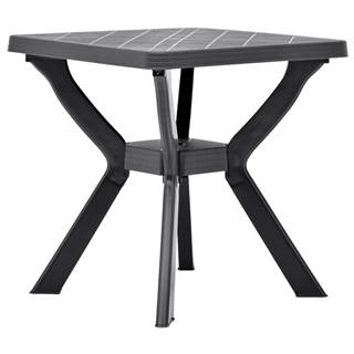 Vidaxl Bistro stolík,  antracitový 70x70x72 cm,  plast