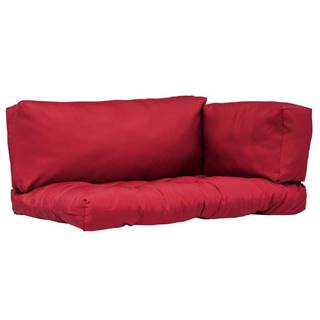 Vidaxl Podložky na paletový nábytok 3 ks,  červené,  polyester