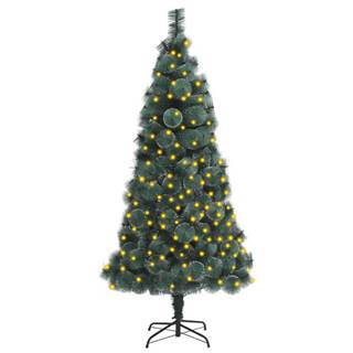 Vidaxl  Umelý vianočný stromček s LED zelený 150 cm PVC a PE značky Vidaxl