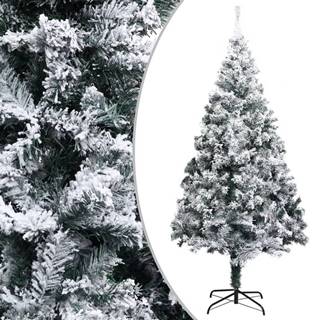 Vidaxl Zasnežený umelý vianočný stromček zelený 300 cm PVC