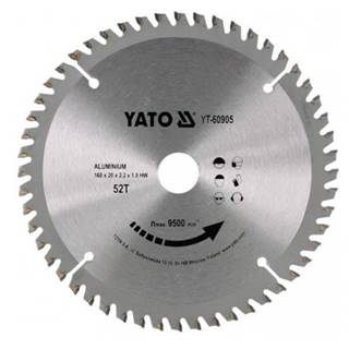 YATO  Pilový kotúč na hliník 160 X 20 mm 52 zubov 60905 značky YATO