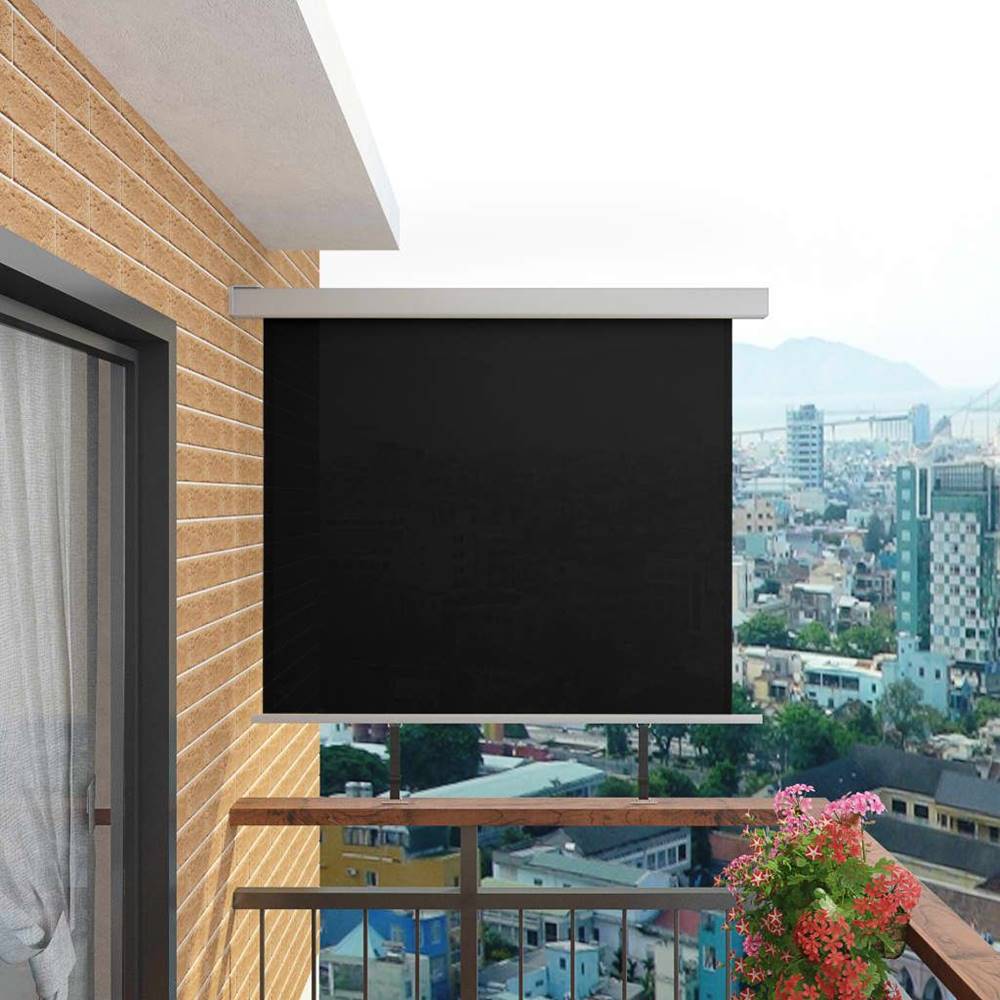 Vidaxl  Bočná markíza na balkón,  multifunkčná 150x200 cm,  čierna značky Vidaxl