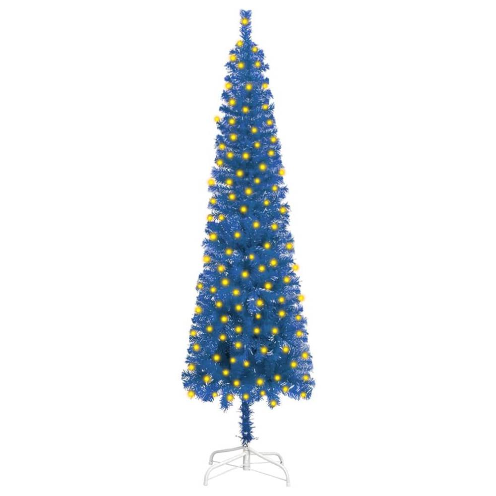 Vidaxl  Úzky vianočný stromček s LED modrý 180 cm značky Vidaxl