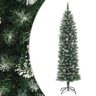 Vidaxl Umelý úzky vianočný stromček s podstavcom 150 cm PVC