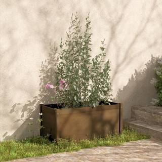 Vidaxl Záhradný kvetináč medovo-hnedý 100x50x50 cm borovicový masív