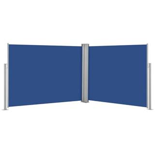 Vidaxl Zaťahovacia bočná markíza,  modrá 140x1000 cm