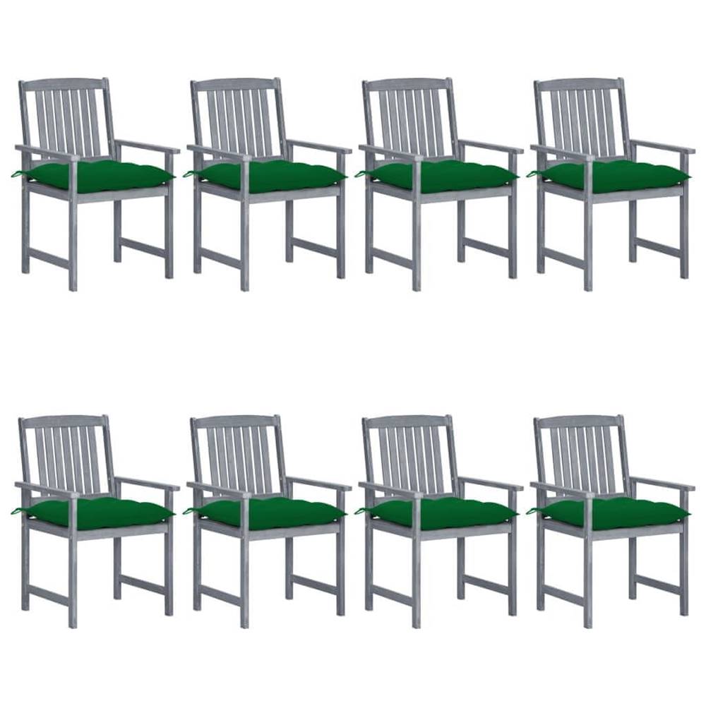Petromila   Záhradné stoličky s podložkami 8 ks akáciový masív sivé značky Petromila
