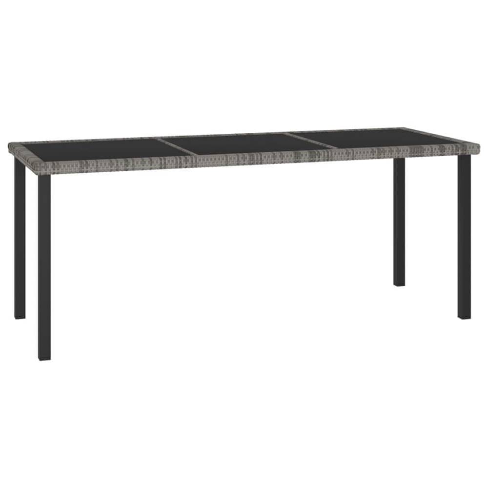 Vidaxl  Záhradný jedálenský stôl sivý 180x70x73 cm polyratanový značky Vidaxl
