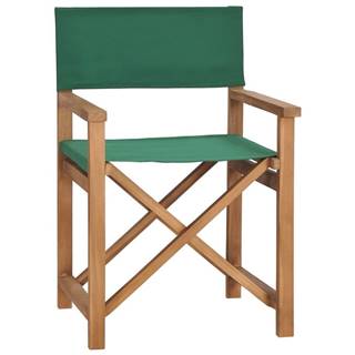 Petromila vidaXL Režisérska stolička,  tíkový masív,  zelená
