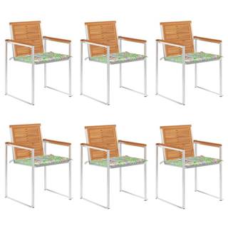 Petromila vidaXL Záhradné stoličky 6 ks s podložkami akáciový masív