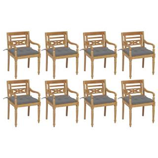 Vidaxl  Batavia stoličky s podložkami 8 ks tíkový masív značky Vidaxl