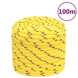 Vidaxl Lodné lano žlté 16 mm 100 m polypropylén
