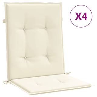 Vidaxl Podložky na záhradné stoličky,  nízke operadlo 4 ks 100x50x3 cm