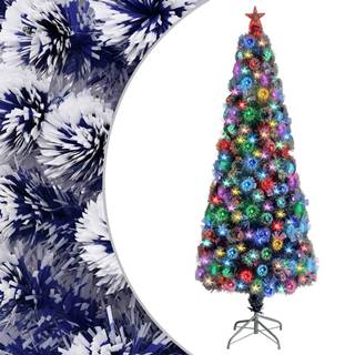 Vidaxl  Umelý vianočný stromček s LED biela a modrá 210 cm optické vlákno značky Vidaxl