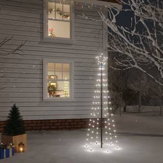 Vidaxl Vianočný stromček s hrotom 108 studených bielych LED 180 cm