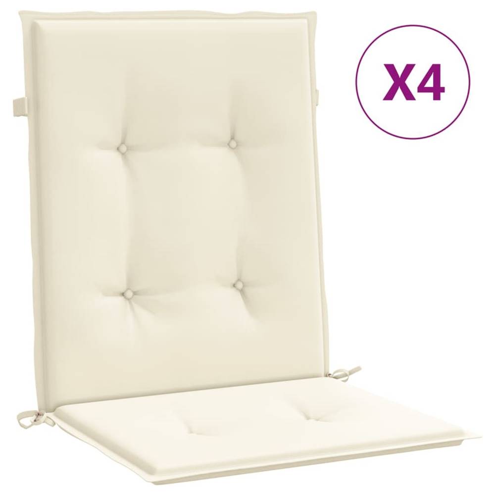 Vidaxl  Podložky na záhradné stoličky,  nízke operadlo 4 ks 100x50x3 cm značky Vidaxl