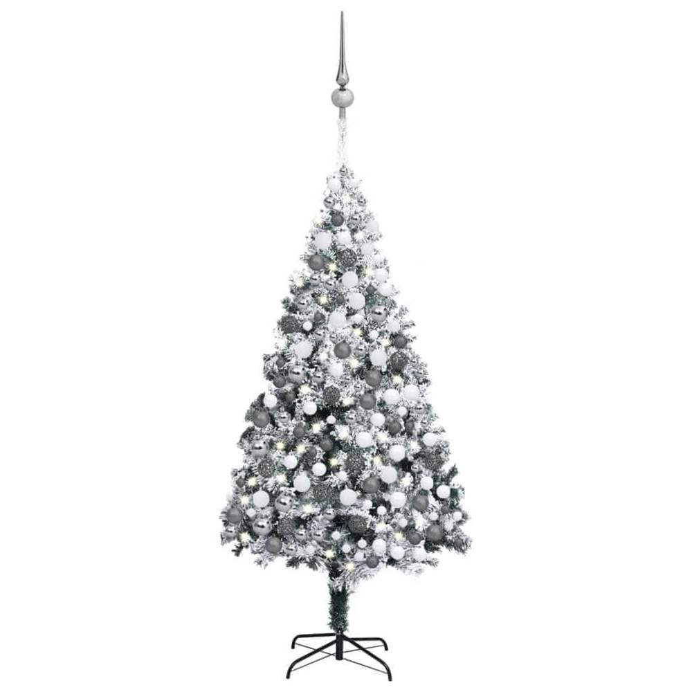 Vidaxl  Umelý vianočný stromček LED,  súprava gulí a sneh zelený 300 cm značky Vidaxl