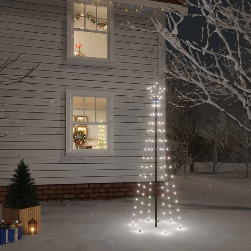 Vidaxl  Vianočný stromček s hrotom 108 studených bielych LED 180 cm značky Vidaxl